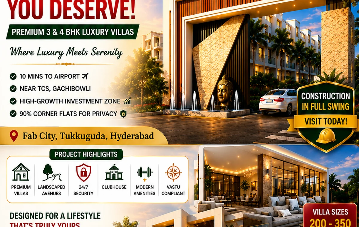 Premium villas at Fab City, Tukkuguda